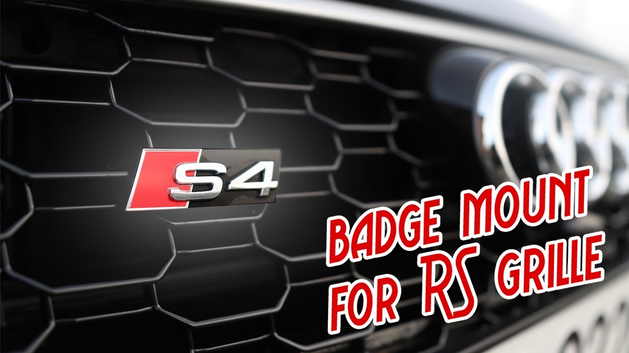 Audi S4/S5 B9 badge mount for RS grille