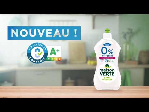 Pub TV : Maison Verte Liquide vaisselle Peaux sensibles, août 2019