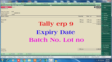batch wise details in tally erp 9 | expiry date in tally | expiry date in tally erp 9 | tally erp 9