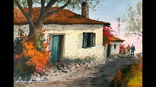 Watercolor Cottage in Soft Morning Light screenshot 1