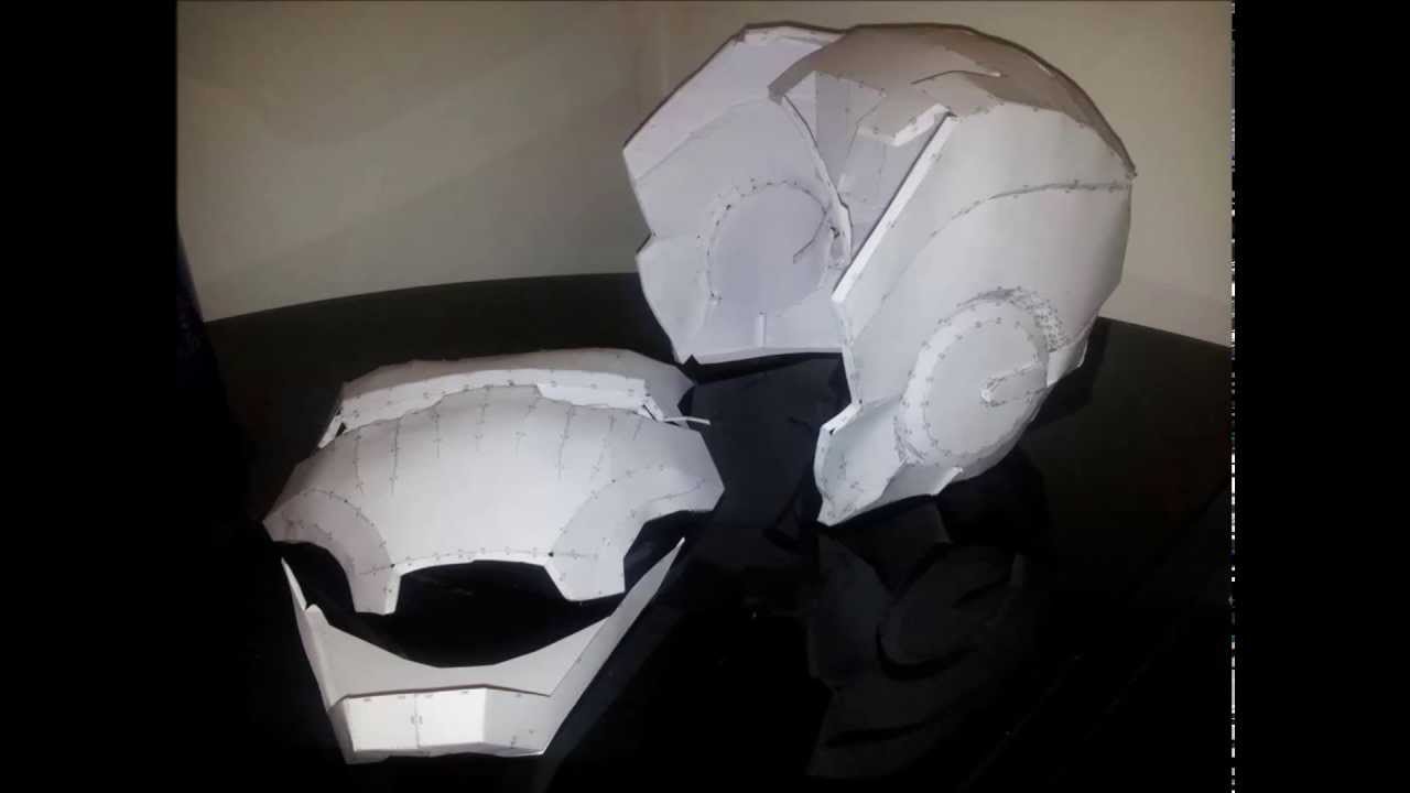 youtube man iron suit pepakura YouTube Iron   Man technique Casque