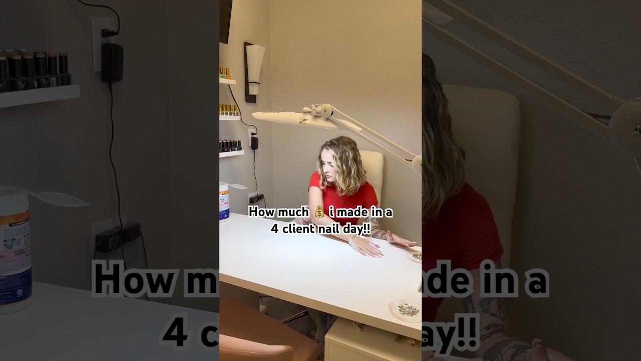 How much money i made in a 4 client nail day!!🫶🏻 