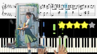 RADWIMPS - Suzume(すずめ) 🎹《Piano Tutorial》 ⭐⭐⭐⭐☆