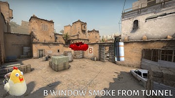 CS:GO #de_dust2 #B #window smoke from #tunnels | Base #smokes you should know | Grenades #lineups