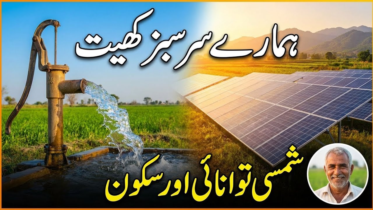 ہمارے کھیتوں میں سولر سسٹم اور ٹیوب ویل | پرسکون دیہی زندگی کا خوبصورت منظر