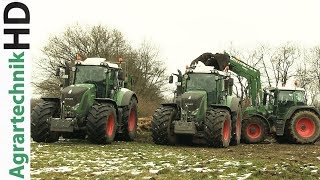 FENDT Traktoren im Schnee | Strautmann Streublitz | Miststreuen | AgrartechnikHD