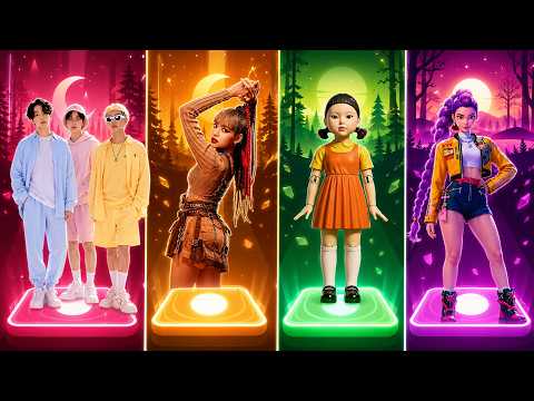 KPop Demon Hunters vs BTS vs Lisa Money Dance Blackpink Songs vs Squid Game