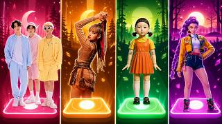 KPop Demon Hunters vs BTS vs Lisa Money Dance Blackpink Songs vs Squid Game screenshot 3