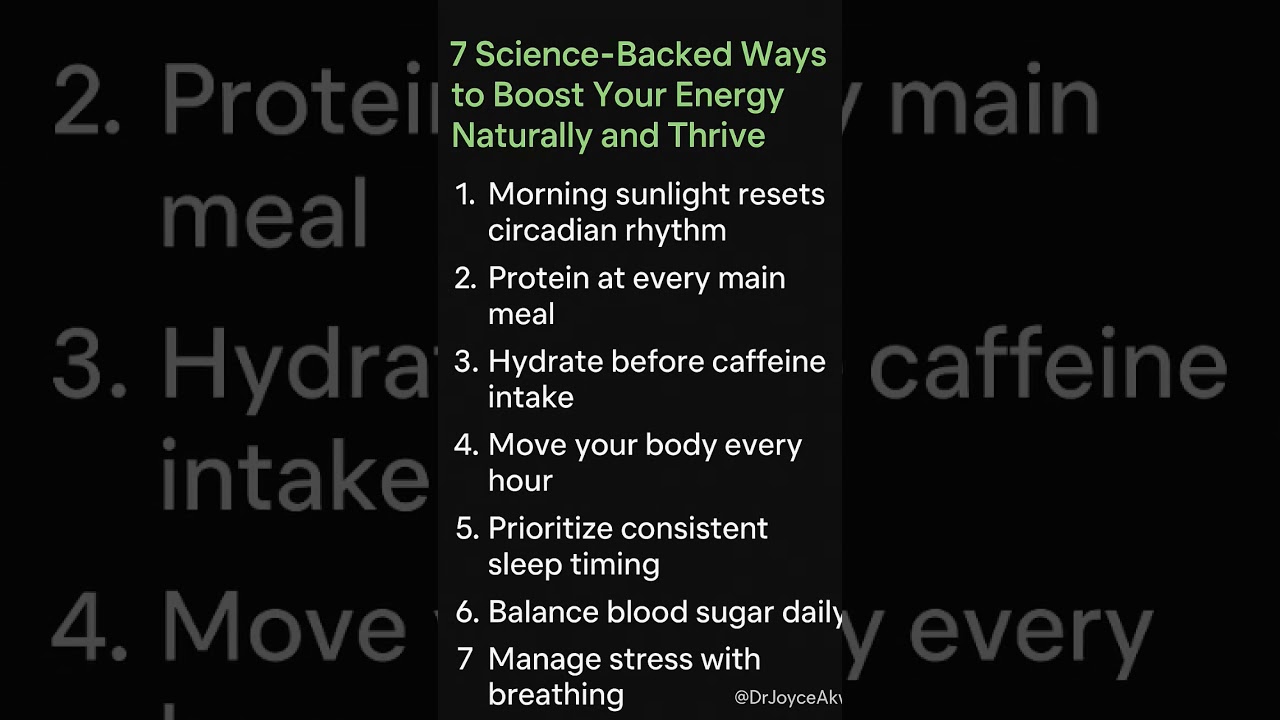 7 Science-Backed Ways to Boost Your Energy Naturally & Thrive 
