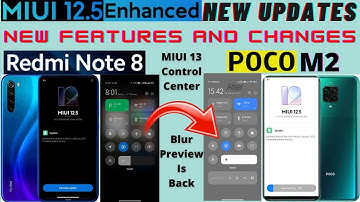 Redmi Note 8 and Poco M2 New Update | Control Center Blur Preview | New Features | Tamil