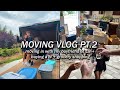 MOVING VLOG PT.2: Moving in with my boyfriend at 18 + Tv shopping + grocery shopping