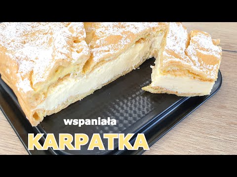 Najlepsza Karpatka - wysoka, obłędnie pyszna 👌prosty przepis na dużą blachę 👍 idealne ciasto parzone