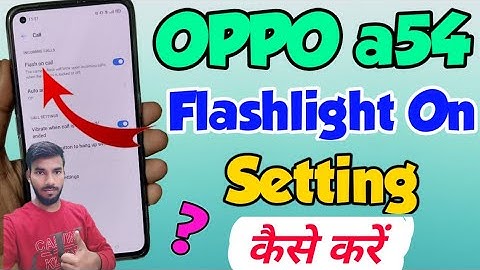 OPPO a54 Flashlight Setting | How to on flashlight in OPPO a54 | OPPO a54 flashlight on kaise kare