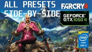 Far Cry 4 - GTX 1050ti | i5 3470 | All Presets Side-by-Side 1080p - Benchmark Gameplay