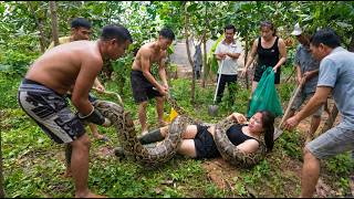 Top 5 Giant Python Rescue! Massive Wild Snake Found Near Village House #GiantPython#WildSnake