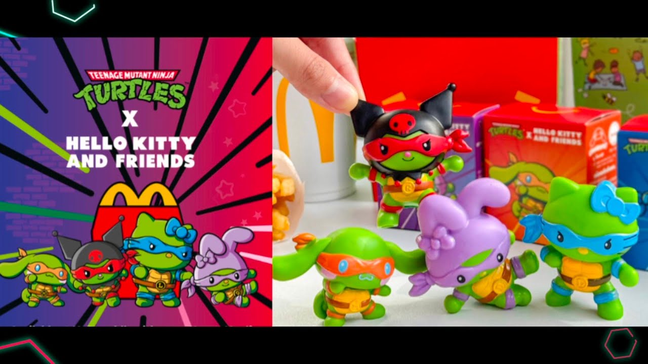 HELLO KITTY x TMNT Collectible McDonald's Happy Meal Toys! Everything I Collected 🐢🐱