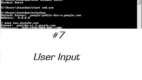 Windows Batch Scripting Tutorial Episode 7 - User Input