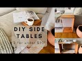 Easy DIY Wood Side Tables|2 for Under $60