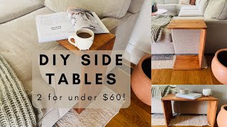 Easy DIY Wood Side Tables|2 for Under $60