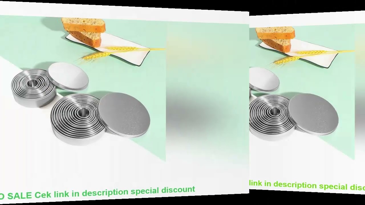 11pcs Biscuit Mold Stainless Steel Round Dough Cutter Dumplings Skin Mold Kitchen Cookie Cutter Set