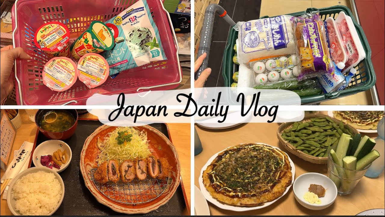 шопинг, еда тут и там, покупка закусок и ужин с японскими блинами | видеоблог о Японии