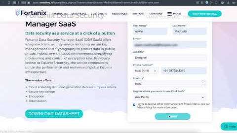 DSM SaaS signup Flow