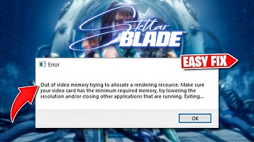 How To Fix Stellar Blade Out of Video Memory Error on Pc | Easy Fix