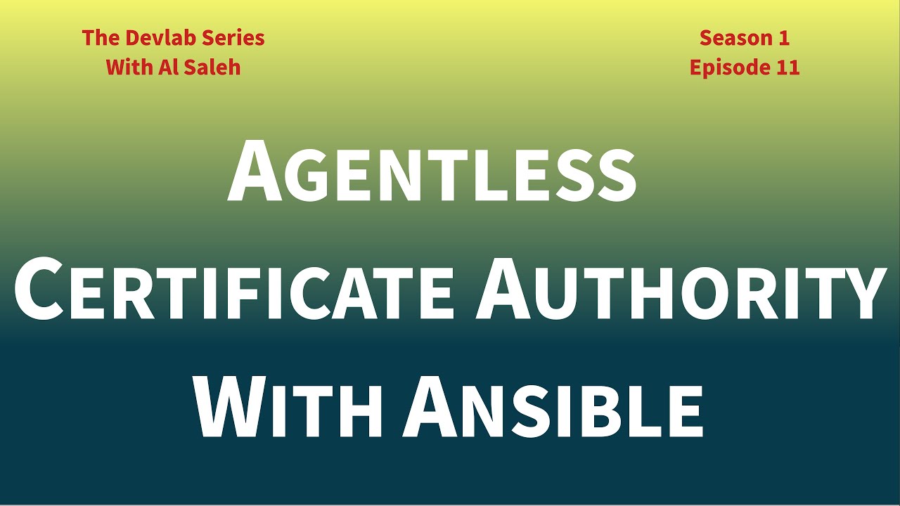 An Agentless Certificate Authority with Ansible | by Al Saleh | DevOps.dev