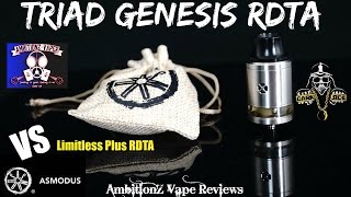 Asmodus Triad Genisis RDTA Review/Build & VS Limitless Plus RDTA