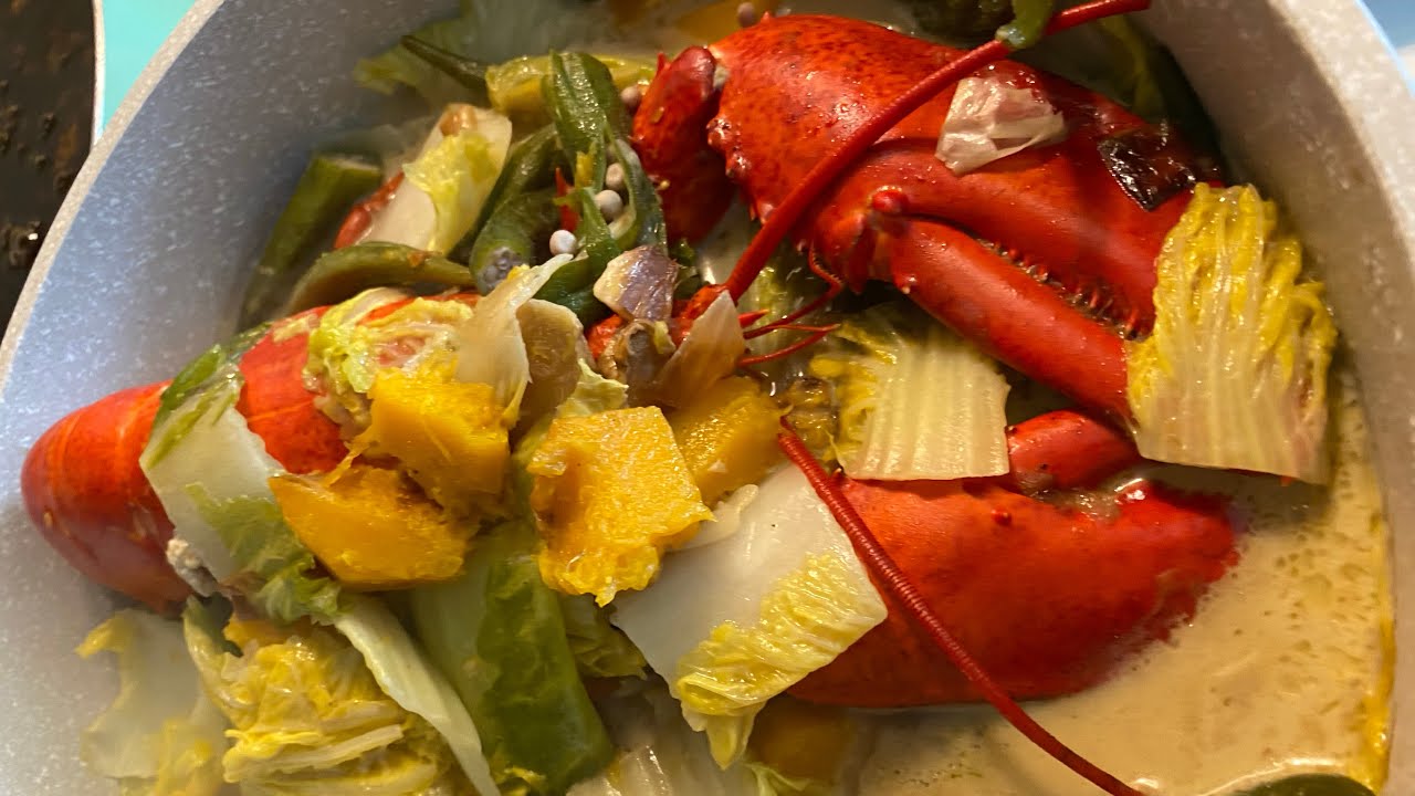 Lobsters with coconut milk and vegetables YouTube