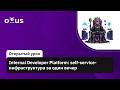 Internal Developer Platform: self-service-инфраструктура за один вечер