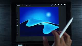 Landscape in PROCREATE | easy landscape drawing tutorial screenshot 1
