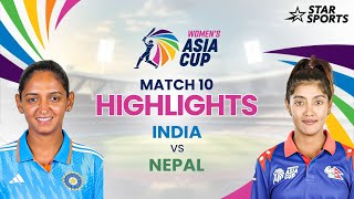 Women's Asia Cup Highlights | Shafali's 81 powers India into the semi-final | #WomensAsiaCupOnStar