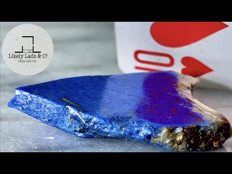 石磨き】人造人間17号18号の本名、ラピスラズリを鏡面仕上げ Stone