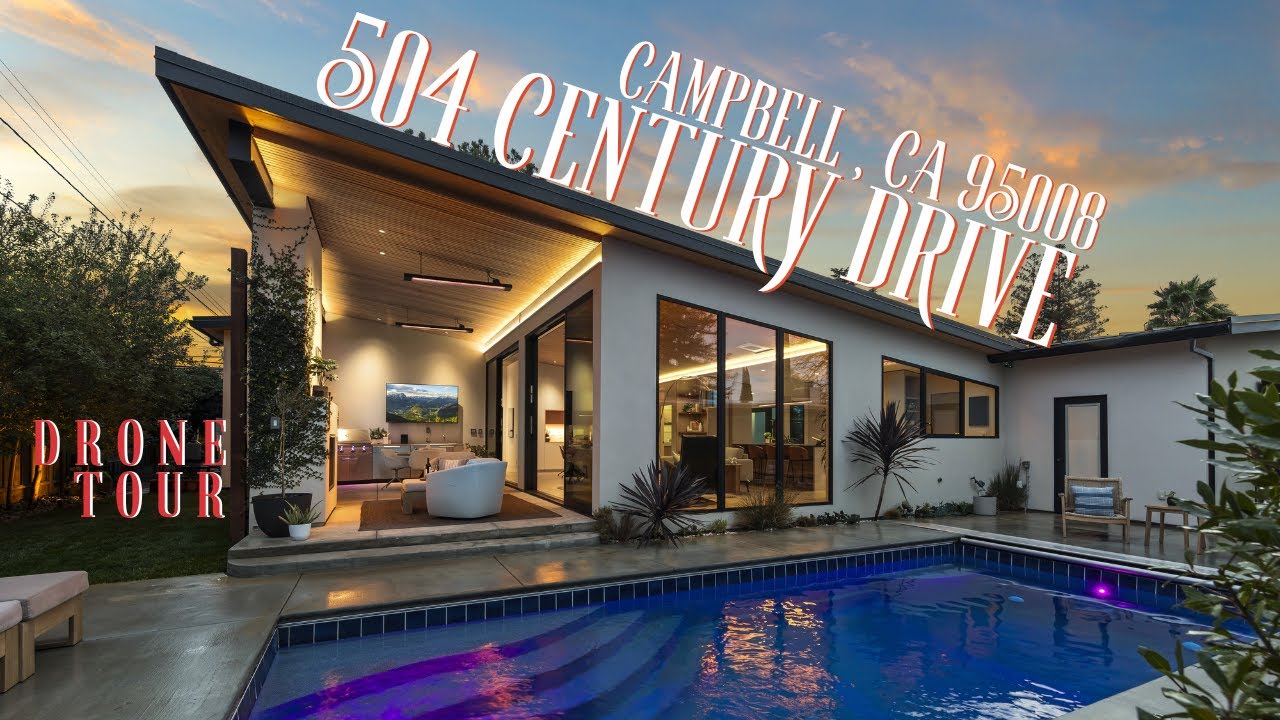 Drone Tour: Inspired Modern Living in the Heart of Campbell CA