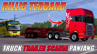 MOD BUSSID TRUCK TRAILER SCANIA PANJANG FULL ANIM TERBARU