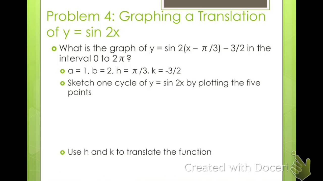 Algebra 2 Translating Sine And Cosine Functions 13 7 YouTube Algebra 2 Translating Sine And Cosine Functions 13 7 YouTube
