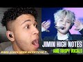 SINGER REACTS to BTS JIMIN BEST LIVE HIGH NOTES & RASPY VOCALS | I AM SHOCKED 🔥🔥