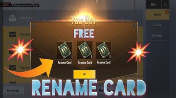 GET FREE RENAME CARD IN PUBG MOBILE LITE | FREE USERNAME CHANGE |PART 2