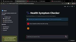 Health Symptom Analyzer Project Demo