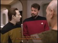 Data takes Riker to the brig