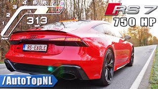 AUDI RS7 C8 750HP *313KMH* ACCELERATION & MILLTEK SOUND by AutoTopNL