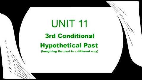 Book 3 Unit 11 Past Modals for Regrets and Hypothetical Past •Contents•