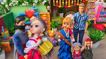 Barbie Doll All Day Routine In Indian Village/Radha Ki Kahani Part -664/Barbie Doll Bedtime Story||