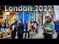 2022 London Walk | London Midweek Afternoon Relaxing Stroll In Central | London Winter Walk - 4k HDR