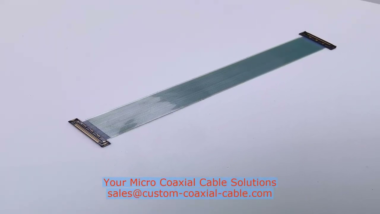 48 awg micro coax cable 2D drawing DXF 30 pin to micro usb cable I-PEX 20373-R10T-06 wiring harness