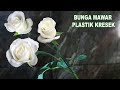 Cara  Membuat Bunga Mawar  KUNCUP Plastik KRESEK - How to make plastic rose buds crackle