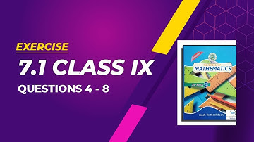 Exercise 7.1 Question 4, 5, 6, 7 & 8 Class 9/10 Sindh Board | Ex 7.1 Class IX | How to make a graph?
