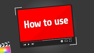 Creators' Toolbox Tutorial for FCPX