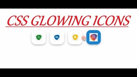 Glowing Image icon using CSS and HTML | Glowing Gradient Icon Hover Effects | CSS Hover Icons